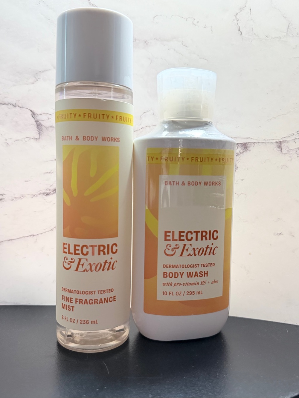 Bath & Body Works Electric & Exotic Yellow Fragrance Mist & Body Wash